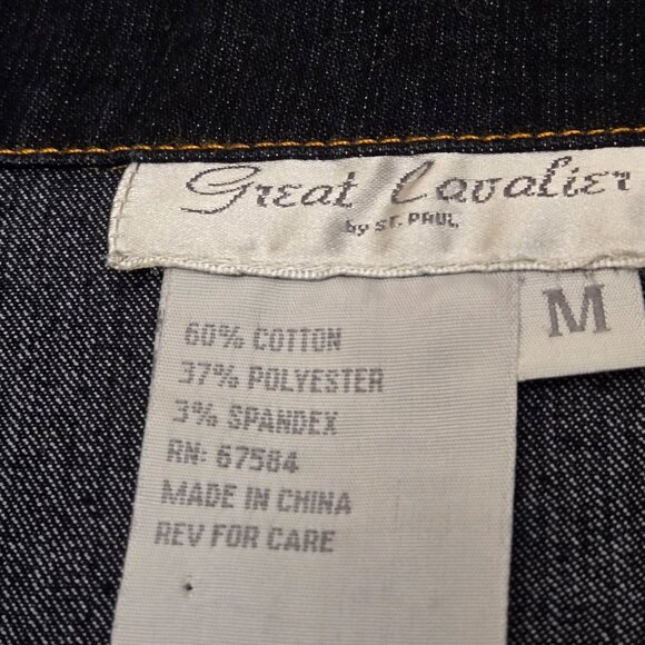 GREAT CAVALIER Women's Vintage Bedazzled Denim L/S Jacket - Size Medium - Picture 14 of 15